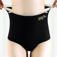 thumbnail image 1 of HUPOM Cheeky Underwear For Women Underwear High Waist Activewear Tie Seamless Waistband Black L, 1 of 5