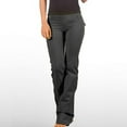thumbnail image 1 of HUPOM Chino Pants For Women Cargo Pants Carpenter Mid Waist Rise Long Slim Straight Black XS, 1 of 1