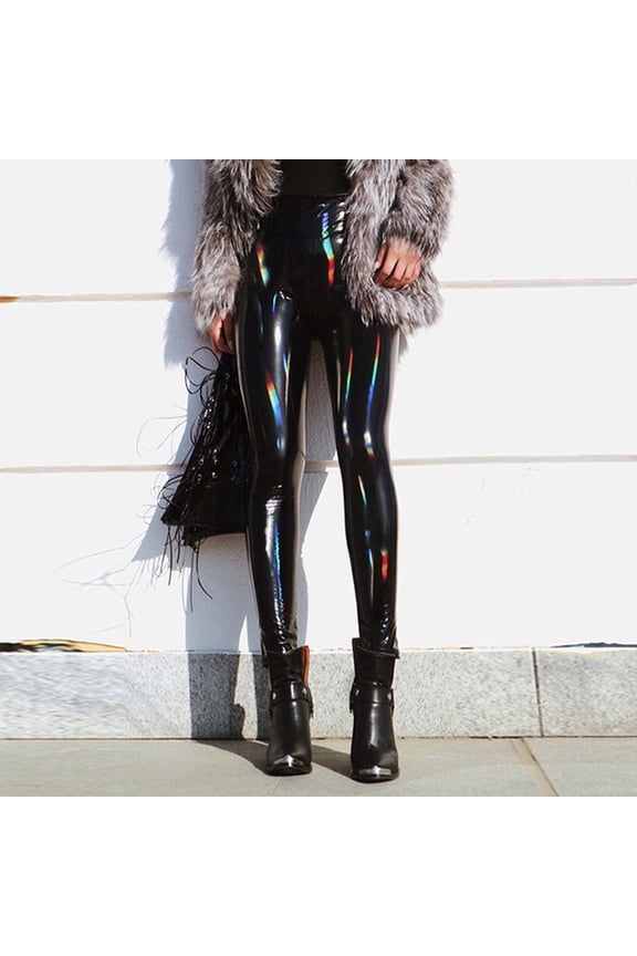 HUPOM Chino Pants For Women Womens Pants Trousers High Waist Rise Full Straight-Leg L