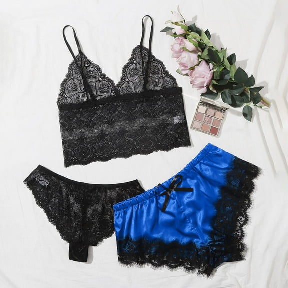 HUPOM Cotton Seamless Underwear Women Panties For Girls High Waist Sleepwear Belt Elastic Waist Blue M