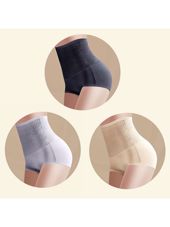 Cotton Seamless Underwear Women Panties In Clothing High Waist Casual Tie Comfort Waist Multi-color XL