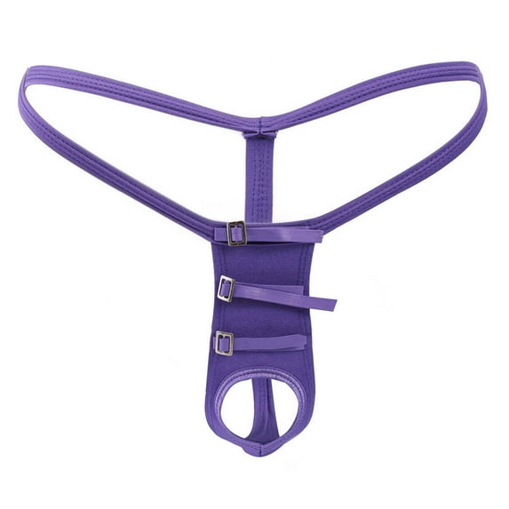 HUPOM Cotton Underwear For Women Womens Silk Underwear Low waist Banded Waist Solid Shaping & Control Purple One Size