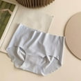 thumbnail image 1 of HUPOM Cotton Underwear For Women Womens Silk Underwear Medium waist Elastic Waist Solid Thong Blue L, 1 of 3