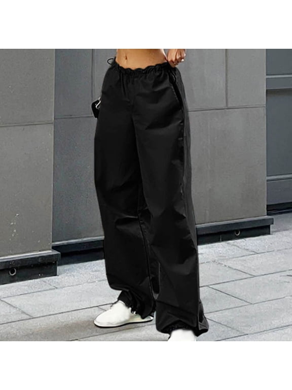 Cropped Pants Women Pants For Women In Clothing Cargo Mid Waist Rise Full Straight-Leg S