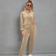 thumbnail image 1 of HUPOM Cropped Pants Women Women Capri Pants Trousers Mid Waist Rise Short Straight-Leg L, 1 of 1