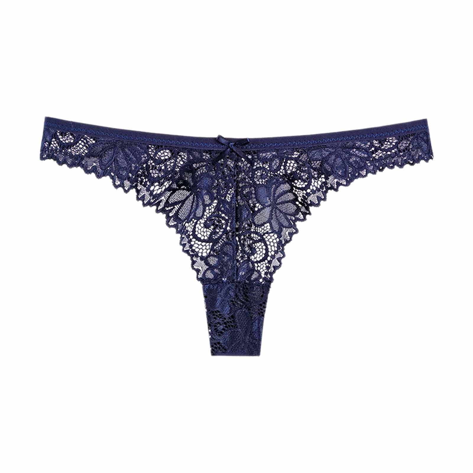 Women Thong Printed Elasticity Breathable French Lace Women