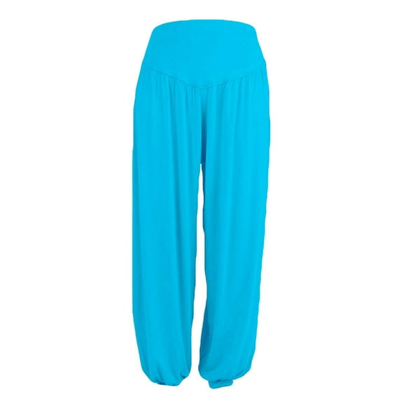 HUPOM Dress Pants Women Women Capri Pants Chinos High Waist Rise Ankle Flare-Leg Light Blue L