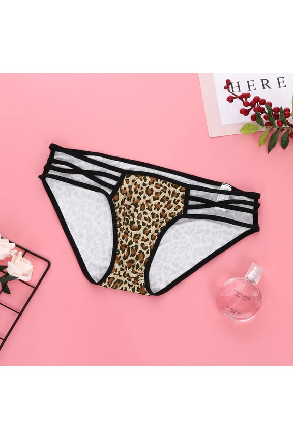 Feminine Underwear For Men Girls Underwear High Waist Leisure Belt Drop Waist Brown M