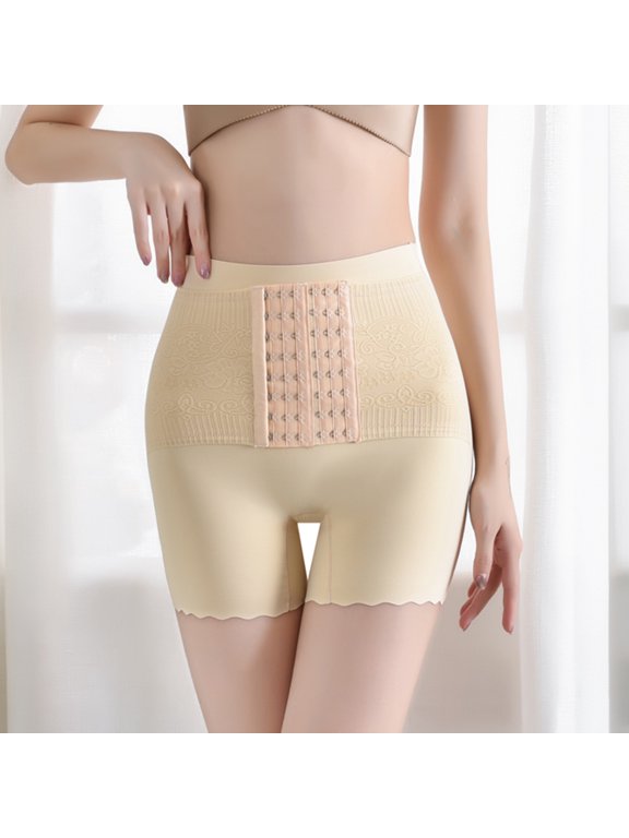 Girls Underwear Girls Panties High Waist Casual Tie Seamless Waistband Beige XL