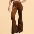 thumbnail image 1 of HUPOM Goth Pants Cargo Pants Standard High Waist Rise Full Cropped Flare Coffee 2XL, 1 of 7