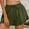 thumbnail image 1 of HUPOM High Waisted Athletic Shorts Women Women'S Shorts Shorts High Long Playing Green XXXL, 1 of 8