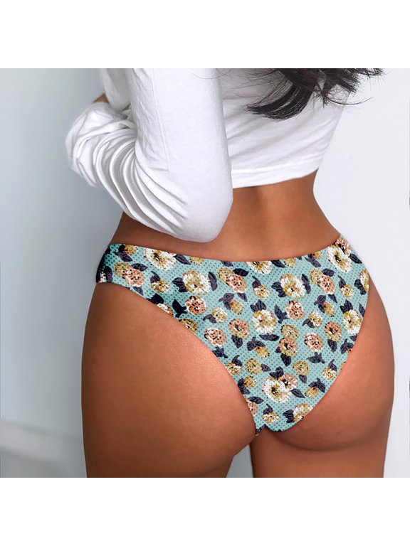High Waisted Underwear For Women Tummy Control Womens Panties Briefs Sleepwear Tie Comfort Waist Green M