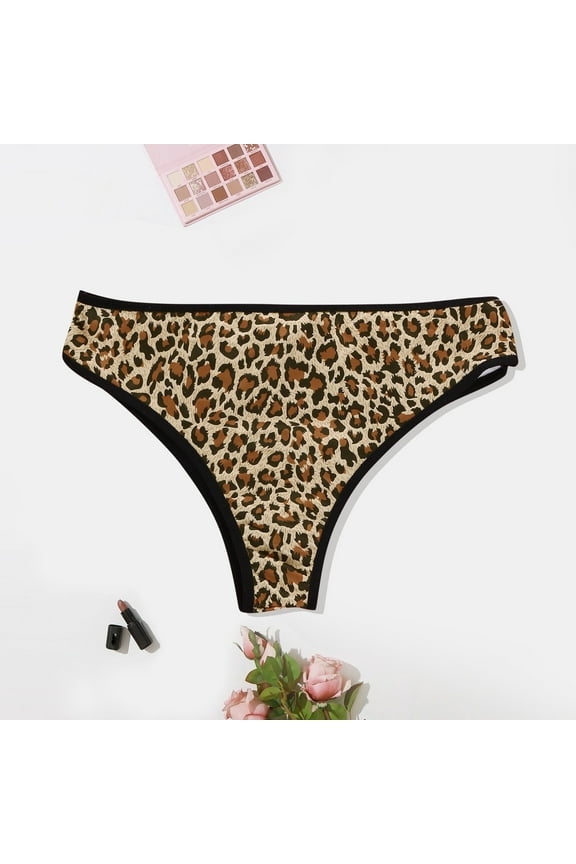 Ladies Panties Womens Panties High Waist Leisure Belt Drop Waist Brown XL