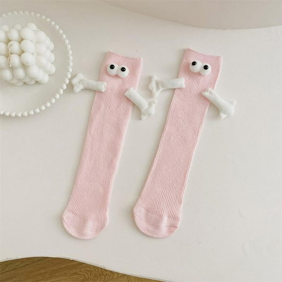 HUPOM Little Girls Mid-Calf Magnetic Solid Compression Pink 2024 Summer Clearance New Arrival Size Free Size