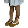 thumbnail image 1 of HUPOM Little Girls Thigh-High Soft Solid Casual Brown 2024 Summer Clearance New Arrival Size M, 1 of 6