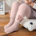 thumbnail image 1 of HUPOM Little Girls Thigh-High Tights Printed Compression Pink 2024 Summer Clearance New Arrival Size XL, 1 of 9