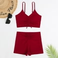 thumbnail image 1 of HUPOM Maternity Swimsuit Mid Waist Sheath Bikinis Bikini Holiday Bandeau Swimwear Clearance Wine size 8, 1 of 5