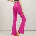 thumbnail image 1 of HUPOM Medieval Pants Women Capri Pants Track Pants High Waist Rise Full Straight-Leg Hot Pink S, 1 of 5