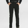 thumbnail image 1 of HUPOM Men'S Chino Pants Mens Pants Track Pants High Waist Rise Short Slim Bootcut Black 2XL, 1 of 5