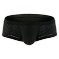 thumbnail image 1 of HUPOM Men'S Underwear Underwear For Men Pack Low waist Drop Waist Solid Boxer Briefs Black S, 1 of 4