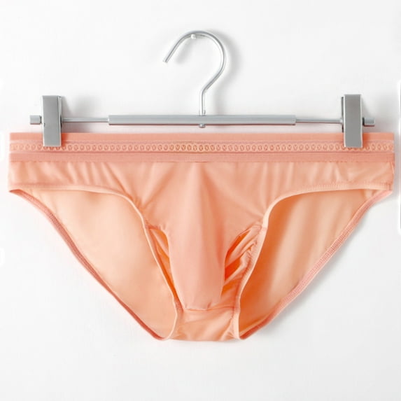 HUPOM Men'S Underwear Underwear For Men Pack Low waist Drop Waist Solid Boxer Briefs Orange L