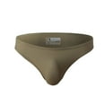 thumbnail image 1 of HUPOM Men'S Underwear Underwear For Men Pack Low waist Drop Waist Solid Briefs Army Green M, 1 of 2