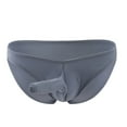 thumbnail image 1 of HUPOM Men'S Underwear Underwear For Men Pack Low waist Drop Waist Solid Briefs Gray One Size, 1 of 4