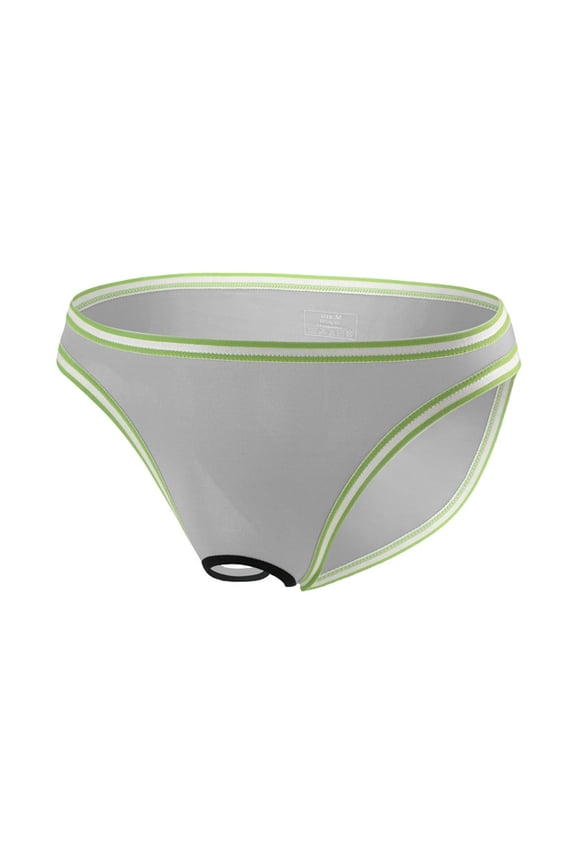 Men's Underwear For Men Pack Low waist Drop Waist Solid Open Crotch Gray L