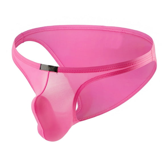 HUPOM Men'S Underwear Underwear For Men Pack Low waist Drop Waist Solid Open Crotch Pink M