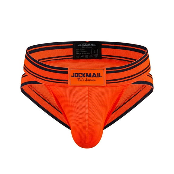 HUPOM Men'S Underwear Underwear For Men Pack Low waist Drop Waist Solid Thong Orange XL