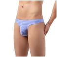 thumbnail image 1 of HUPOM Men'S Underwear Underwear For Men Pack Low waist Drop Waist Striped Bikini Sky Blue M, 1 of 9