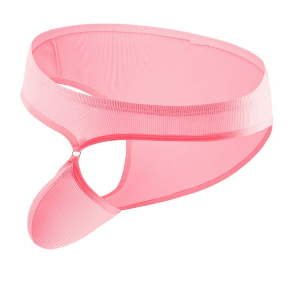 HUPOM Men'S Underwear Underwear For Men Pack Low waist Drop Waist Striped Briefs Pink XL