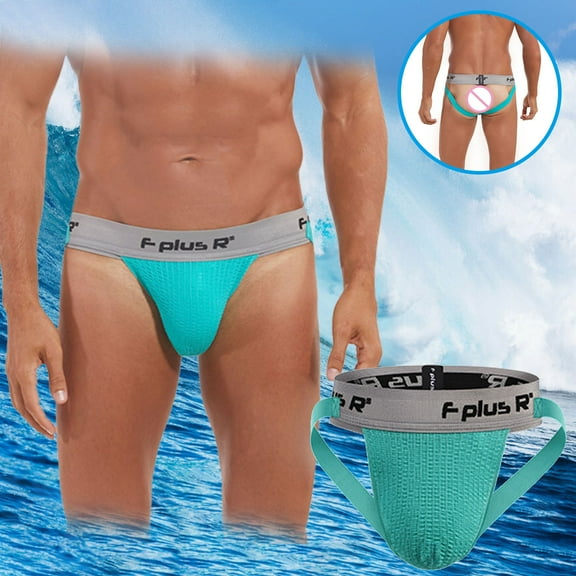 HUPOM Men'S Underwear Underwear For Men Pack Low waist Elastic Waist Solid Briefs Green XS