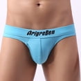 thumbnail image 1 of HUPOM Men'S Underwear Underwear For Men Pack Low waist Elastic Waist Solid Briefs Sky Blue XL, 1 of 9