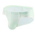 thumbnail image 1 of HUPOM Men'S Underwear Underwear For Men Pack Medium waist Comfort Waist Plaid Briefs Green S, 1 of 3