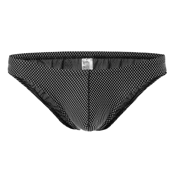 HUPOM Men'S Underwear Underwear For Men Pack Medium waist Comfort Waist Printed Thong Black M