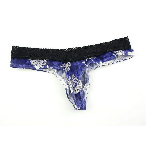 HUPOM Men'S Underwear Underwear For Men Pack Medium waist Comfort Waist Printed Thong Dark Blue L