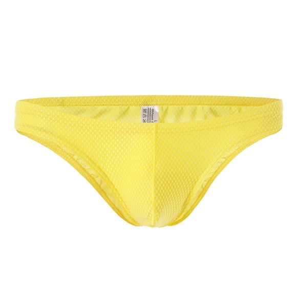 HUPOM Men'S Underwear Underwear For Men Pack Medium waist Comfort Waist Printed Thong Yellow XL