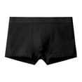 thumbnail image 1 of HUPOM Men'S Underwear Underwear For Men Pack Medium waist Comfort Waist Solid Boxer Briefs Black L, 1 of 3