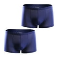 thumbnail image 1 of HUPOM Men'S Underwear Underwear For Men Pack Medium waist Comfort Waist Solid Boxer Briefs Blue XL, 1 of 4