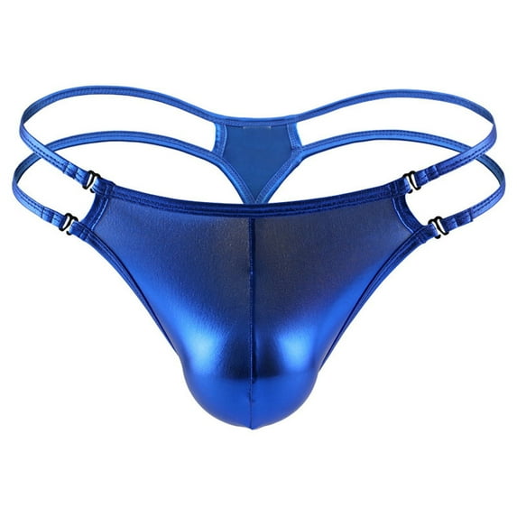 HUPOM Men'S Underwear Underwear For Men Pack Medium waist Comfort Waist Solid Briefs Blue M