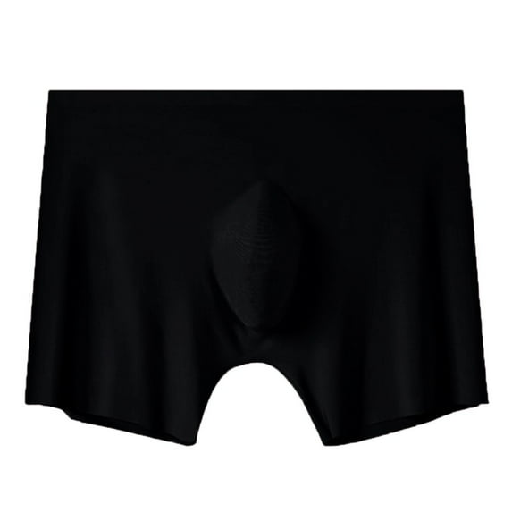HUPOM Men'S Underwear Underwear For Men Pack Medium waist Comfort Waist Solid Thong Black 3XL