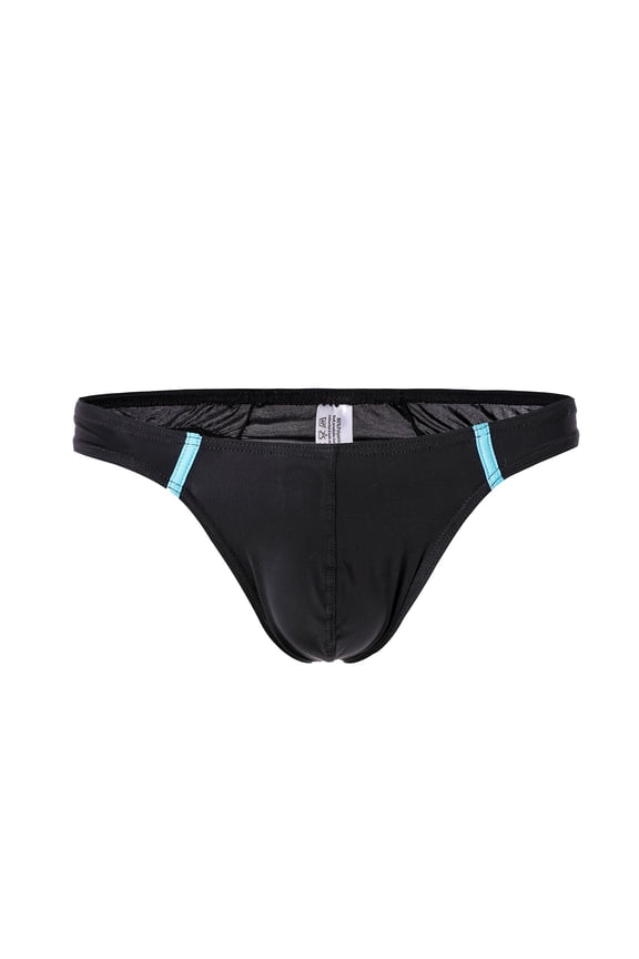 HUPOM Men'S Underwear Underwear For Men Pack Medium waist Comfort Waist Solid Thong Black L