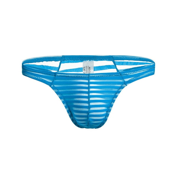 HUPOM Men'S Underwear Underwear For Men Pack Medium waist Comfort Waist Solid Thong Sky Blue XL