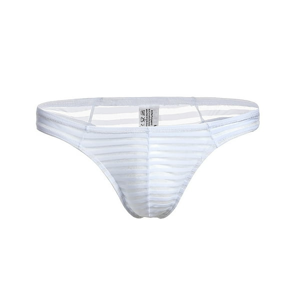 HUPOM Men'S Underwear Underwear For Men Pack Medium waist Comfort Waist Solid Thong White M
