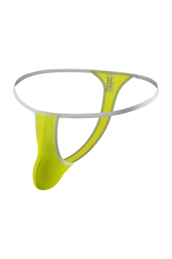 Men'S Underwear Underwear For Men Pack Medium waist Comfort Waist Solid Thong Yellow 2XL