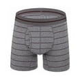 thumbnail image 1 of HUPOM Men'S Underwear Underwear For Men Pack Medium waist Comfort Waist Striped Boxer Briefs Gray 3XL, 1 of 3
