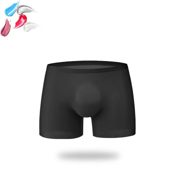 HUPOM Men'S Underwear Underwear For Men Pack Medium waist Elastic Waist Solid Boxer Briefs Black 2XL