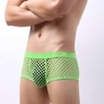 thumbnail image 1 of HUPOM Men'S Underwear Underwear For Men Pack Medium waist Elastic Waist Solid Boxer Briefs Green M, 1 of 4