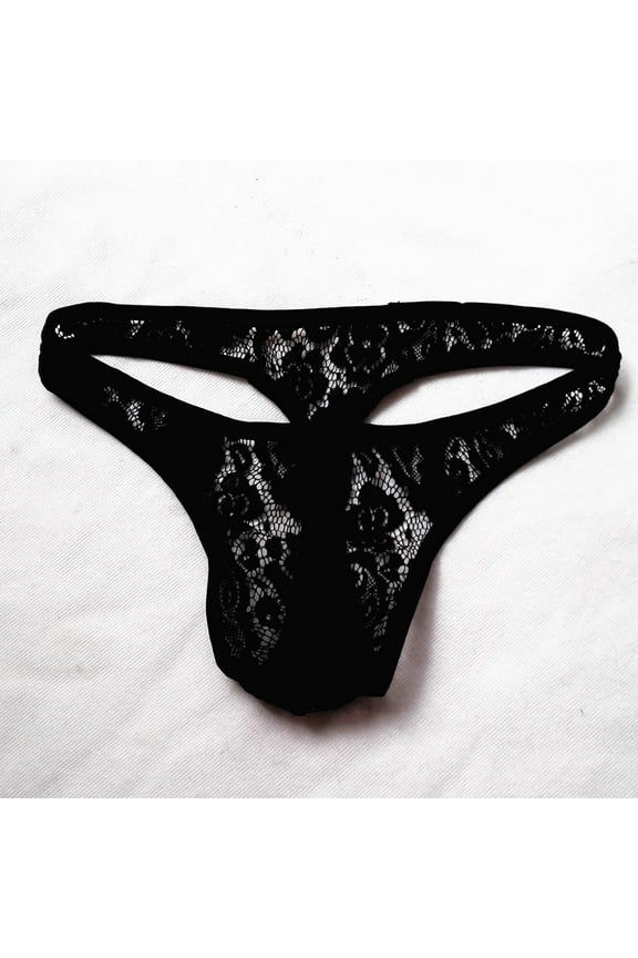 HUPOM Men'S Underwear Underwear For Men Pack Medium waist Elastic Waist Solid Briefs Black 2XL